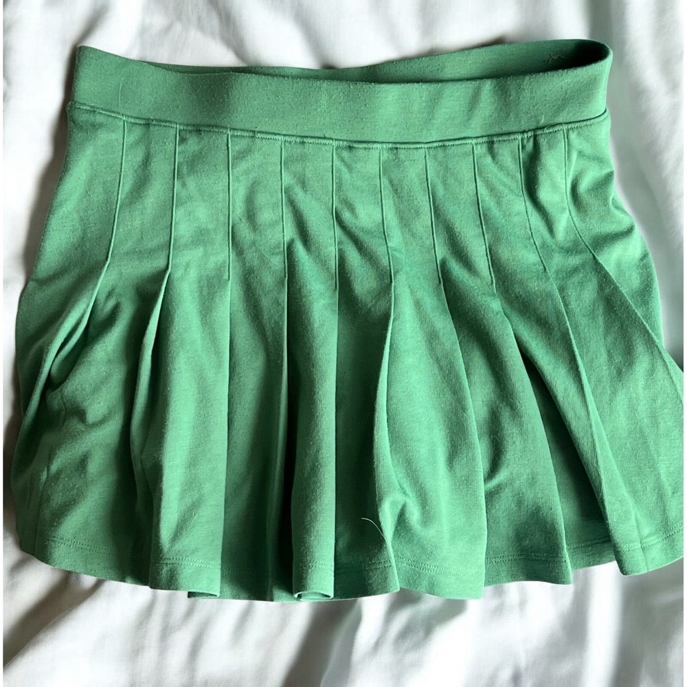 Tennis Skort Sz Large Green Pleated Victoria's Secret "Pink" Activewear
